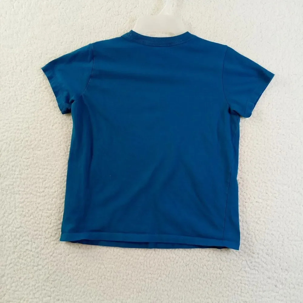 The Nike Tee Shirt Big‎ Kids Large Short Sleeve Cotton Graphic T-shirt Blue